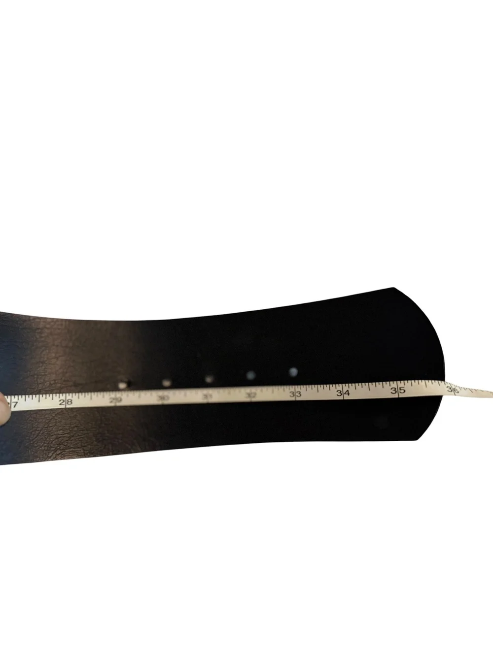 Extra Wide Black Faux Leather Belt
